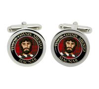 Cufflinks Del Clan Scozzese Macnab In Scatola Di Cromo