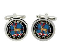 Cufflinks Del Clan Scozzese McCorquodale In Scatola Di Cromo