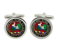 Cufflinks Del Clan Scozzese Sinclair In Scatola Di Cromo