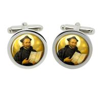Cufflinks Di San Ignazio Di Loyola In Scatola Di Cromo