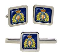 Cufflinks E Fermacravatta Quadrati Della RCMP Royal Canadian Mounted Police
