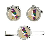 Cufflinks E Set Di Clip Per Cravatta Horus Dio Del Cielo