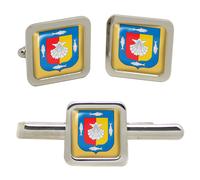 Cufflinks E Set Di Clip Per Cravatta Quadrati Baja California Sur (Messico)