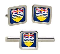 Cufflinks E Set Di Clip Per Cravatta Quadrati Della Columbia Britannica (Canada)