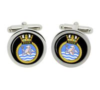 Cufflinks HMS Foam Della Royal Navy In Scatola