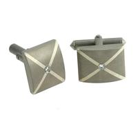 Cufflinks In Titanio CZ A Croce
