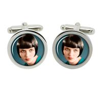 Cufflinks Louise Brooks In Scatola Di Cromo