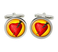 Cufflinks Passion Nail E Bleeding Heart In Scatola Di Cromo