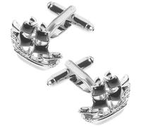 Cufflinks per Uomo a Forma di Veliero in Rame Nero | Feste e Uso Quotidiano, Superficie Liscia, Stile Classico Contemporaneo, Regalo per Compleanno