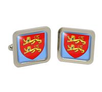 Cufflinks Quadrati In Scatola Di Cromo Normandy (Francia)