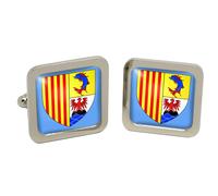 Cufflinks Quadrati In Scatola Di Cromo Provenza-Alpi-Costa Azzurra (Francia)