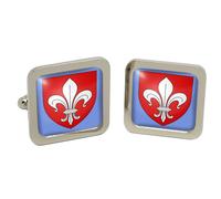Cufflinks Quadrati Lille (Francia) In Scatola Di Cromo