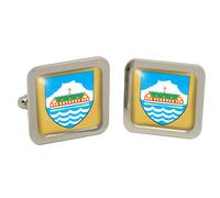 Cufflinks Quadrati Nuuk, Groenlandia In Scatola Di Cromo
