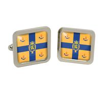 Cufflinks Quadrati Royal Standard Olandesi In Scatola Di Cromo