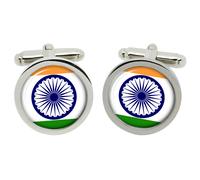 Cufflinks Rotondi Dell'India In Scatola