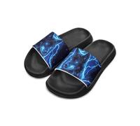 Cugasmaru Ciabatte per bambini per ragazze scarpe estive a punta aperta sandali da spiaggia per ragazzi scarpe da doccia antiscivolo, Lupo Fulmine, 38/38.5 EU
