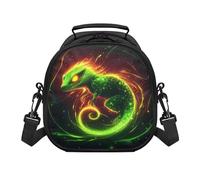 Cugasmaru Contenitore per il pranzo per bambini con dinosauro per ragazze dai 2 ai 12 anni, borsa termica termica con tracolla regolabile, lucertola