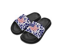Cugasmaru Sandali per bambini con bandiera americana, antiscivolo, estivi, casual, per la doccia, Bandiera Usa 4 luglio, 39 1/3 EU