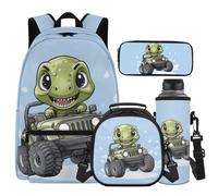 Cugasmaru Zaini per bambine dagli 8 ai 10 anni, set di borse per la scuola da 43,2 cm, leggerissime, per bambini e ragazzi, Dinosauro, Zaino per bambini