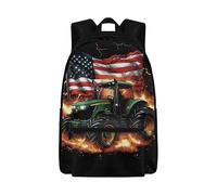Cugasmaru Zaino da viaggio per bambini, per ragazzi e ragazze, borsa da scuola per viaggi, campeggio, zaino leggero per computer portatile, regali alla moda, Camion Bandiera Americana, Zaino per