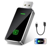 CUGEFRE Adattatore CarPlay Senza Fili Compatibile con iPhone, Converte il Cavo di Serie in un Dongle CarPlay Senza Fili, Plug & Play per iOS 10+ e Auto dal 2019+, Controllo Vocale Intelligente, Nero