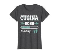 CUGINA 2026 Loading Regalo Divertente cugine maggiori Maglietta, Donna, Grigio Scuro, XS
