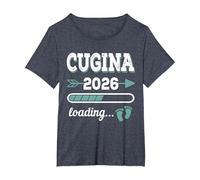CUGINA 2026 Loading Regalo Divertente cugine maggiori Maglietta, Donna Plus-Size, Pervinca, 6X