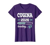 CUGINA 2026 Loading Regalo Divertente cugine maggiori Maglietta, Donna, Viola, 3XL
