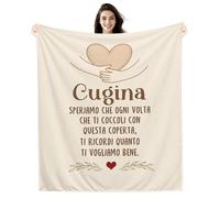 Cugina Speriamo che ogni volta che ti coccoli con questa coperta ti ricordi quanto ti vogliamo bene Coperte Regalo per Cugina Promemoria Compleanno Regalo di Natale Regalo di Famiglia(cugina-b)