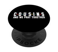 Cugini e preghiamo insieme cristiani uomini donne cristiani cristiani PopSockets PopGrip Adesivo