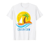 Cugino Crew Tropicale Isola Vela Spiaggia Vacanza Cugini Maglietta