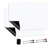 CUHIOY Lavagna Magnetica 2 PCS 50x30CM per Frigo,Cucina Menu Lista Spesa Pianificare, Settimanale Piano Promemoria Memo, Bambini Lavagnetta Magnetica Cancellabile a Secco,4 Pennarelli 1 Cancellino