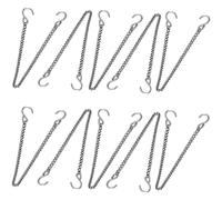 CuiCanfla, catena in metallo da appendere, con clip, 10 pezzi, fioriere, casetta per uccelli, lanterna