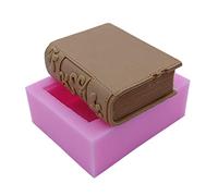 CUICUI Stampo per Sapone in Silicone A Forma di Libro Stampo per Candela Stampi in Silicone 3D per Torta di Sapone Artigianato al Cioccolato 71x53x25 Mm