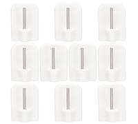 CUIDAKJ 10PCS Ganci Decorativi Autoadesiva per Tende,Bianco Autoadesiva Ganci,Muro Parete Tende Adesivo, Semplice Senza Cuciture Supporto Cchette, Senza Trapano,Uso Domestico