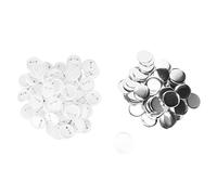 Cuifati 100 Set Parti per Bottoni, Base in Latta e Plastica per DIY (58MM) | Parti per bottoni con spilla sul retro, bottoni grezzi per badge rotondi, forniture per creare bottoni per raccolte fondi,