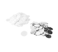 Cuifati 100 Set Parti per Bottoni, Base in Latta e Plastica per DIY (75MM) | Parti per bottoni con spilla sul retro, bottoni grezzi per badge rotondi, forniture per creare bottoni per raccolte fondi,