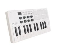 Cuifati 25 Chiave Controller Tastiera MIDI USB, Controller della Tastiera MIDI con 8 Coder Rotanti Assegnabili, Durata della Batteria di 16 Ore per la Produzione in Studio, Battito