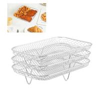 Cuifati 3pcs Set di Rastrelliere, 304 in Acciaio Inossidabile in Acciaio Inossidabile a Portata di (Rettangolo (12 x 10 x 1,5 cm / 4,72 x 3,94 x 0,59)