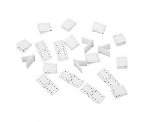 Cuifati 40PCS RC Pinned Hinges, Parti in Plastica per Ala di Modello di | Cerniera per aereo RC con materiale plastico, per collegamento alettone ad ala fissa, leggera e comoda da usare