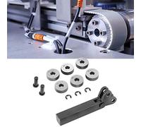 Cuifati 7 Pezzi Zigriatore in Acciaio Set di Zigrinature Lineari a Doppia Ruota Diagonale da 0,5/1/2 Mm per Macchina da Taglio Al Tornio, Zigrine a Diamante Grossolane Medie Fine per la Modellistica