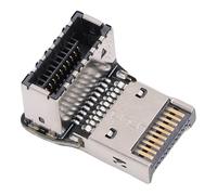 Cuifati Adattatore da 90 Gradi per Scheda Madre USB 3.1 Ad Angolo Retto, Convertitore USB Tipo E a Gomito dello Sterzo da 90 Gradi per Scheda Madre del Computer Nero (PH76EEA) (PH76EE-B)