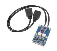 Cuifati Adattatore da MPCIE a USB, Supporta Trasformare le Porte Double USB 2.0, Tastiere della Scheda Adattatore MPCIE Connetti Tastiere, Stampanti e Altro, Trasmissione Dati Stabile