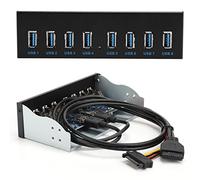 Cuifati Adattatore Pannello Frontale Hub USB 3.0 a 8 Porte con Alimentazione Avanzata per PC, da 19 PIN a 8 Porte USB 3.0, Alloggiamento per unità Ottica Hub per Espansione Computer, Soluzione di