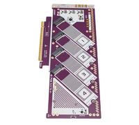 Cuifati Adattatore PCIe 5.0 X16 a NVMe M.2 Scheda di Espansione PCIe a NVMe, Retrocompatibile con 4.0/3.0, Supporta 4 SSD M.2 2280 per Scheda RAID
