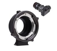 Cuifati Adattatore per Obiettivo PL E, Anello Convertitore di Contatti Elettronici in Lega di Alluminio per Fotocamere NEX E Mount, con Connessione per A7R A7S A7SII A7M2 A7R2 A7R3 FS7