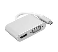 Cuifati Adattatore VGA da USB C a 4K, Dock Hub Multiporta Tipo C con Risoluzione Video 4K, modalità Alternativa Display Port Ad Alta Efficienza di Trasmissione, Design di Protezione Intelligente per