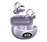 Cuifati Auricolari Wireless BT 5.4 Display LED Cancellazione del Rumore con Doppio Microfono Chiamate Chiare per Guida Corsa Esercizio Riproduzione 3 Ore Ricarica Rapida 1,5 Ore Leggero e (PURPLE)