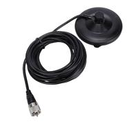 Cuifati Base per con Supporto Magnetico da 3,9 Pollici, Base da 100 Mm con Cavo Coassiale RG58 da 13 Piedi Spina UHF PL-259 per Radio Mobile CB GMRS Ham Marine Radio, Forte Magnetica con Meteo