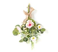 Cuifati Bouquet Artificiale da Matrimonio Bouquet di Rose Colorato Che Non Richiede Manutenzione per Decorazioni per Interni Ed Esterni per Feste di Matrimonio, Plastica Rosa da 370 G (152.00)